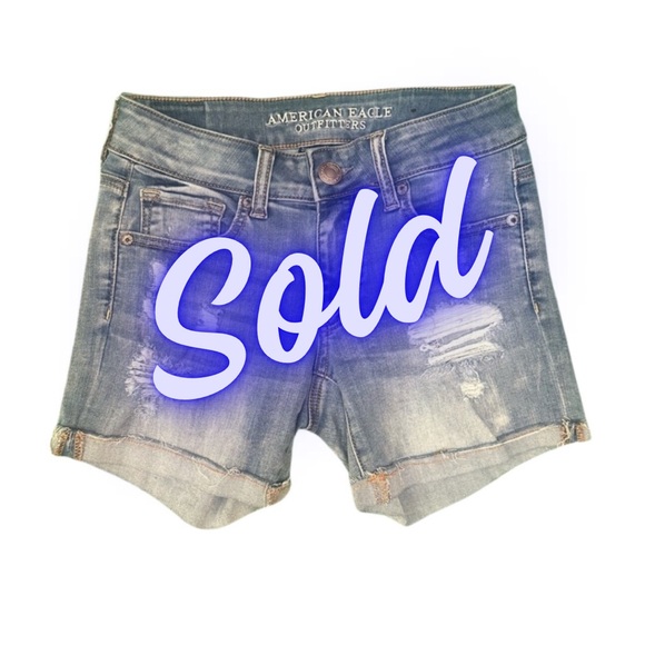 American Eagle Outfitters Pants - AE Distressed Midi Jean Shorts